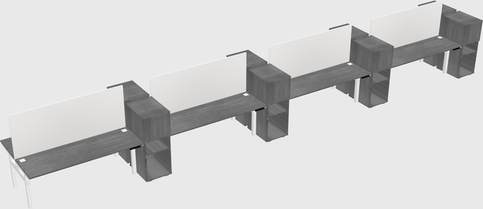 Shared electric desk + cabinet