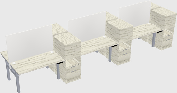 Shared electric desk + cabinet