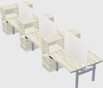 Shared electric desk + cabinet