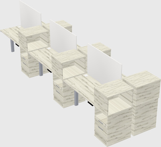 Shared electric desk + cabinet