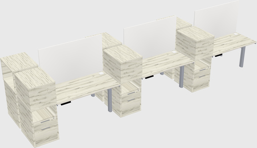 Shared electric desk + cabinet