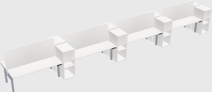 Shared electric desk + cabinet