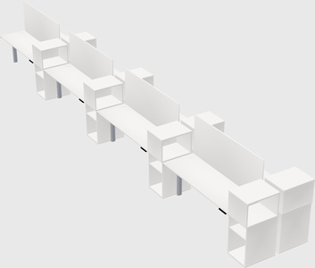 Shared electric desk + cabinet