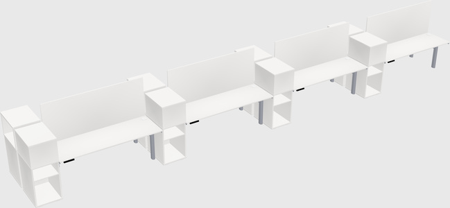 Shared electric desk + cabinet