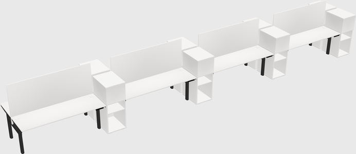Shared electric desk + cabinet