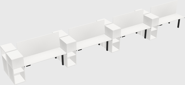 Shared electric desk + cabinet