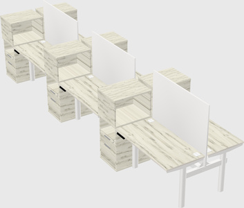 Shared electric desk + cabinet