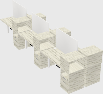 Shared electric desk + cabinet