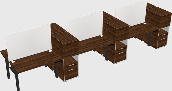 Shared electric desk + cabinet