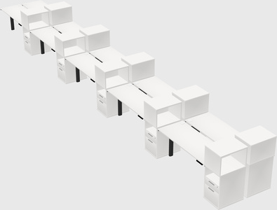 Shared electric desk + cabinet