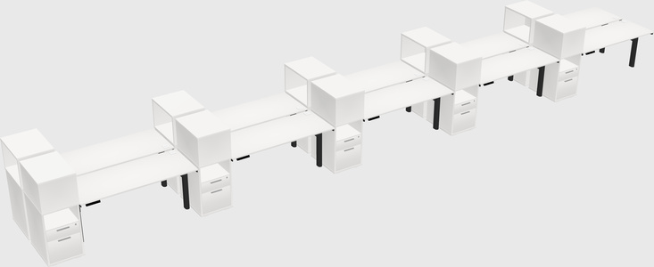 Shared electric desk + cabinet