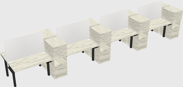 Shared electric desk + cabinet