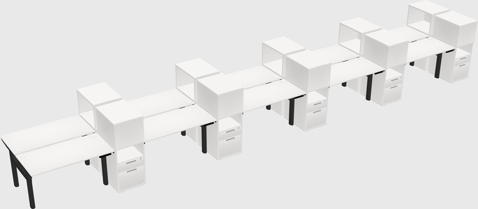 Shared electric desk + cabinet