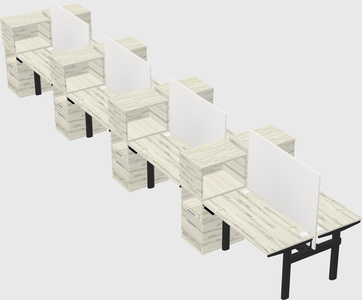 Shared electric desk + cabinet