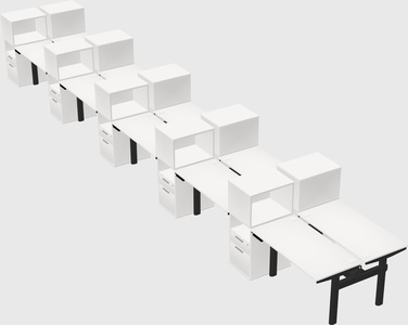 Shared electric desk + cabinet