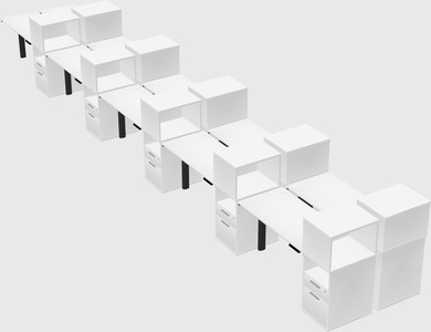 Shared electric desk + cabinet