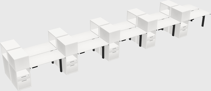 Shared electric desk + cabinet