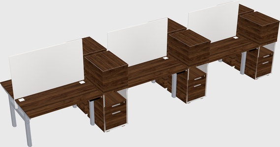 Shared electric desk + cabinet