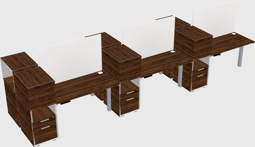 Shared electric desk + cabinet