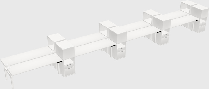 Shared electric desk + cabinet