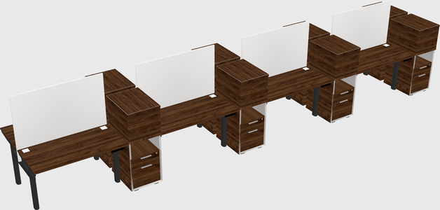 Shared electric desk + cabinet