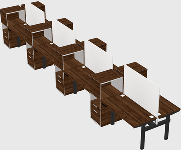 Shared electric desk + cabinet