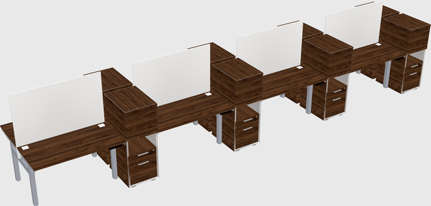 Shared electric desk + cabinet