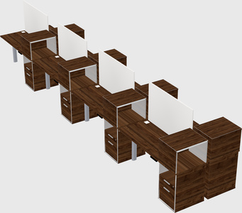 Shared electric desk + cabinet