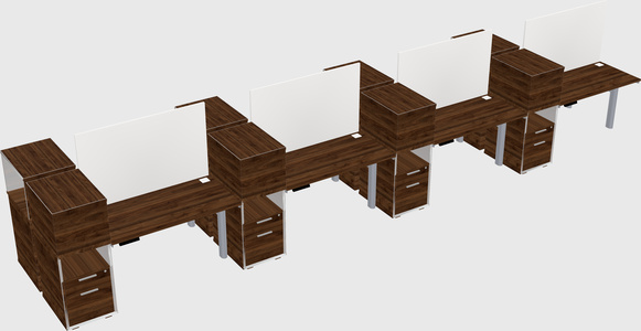 Shared electric desk + cabinet