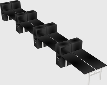 Shared electric desk + cabinet