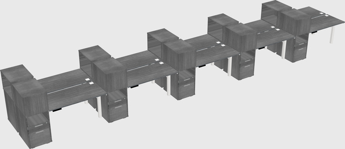 Shared electric desk + cabinet