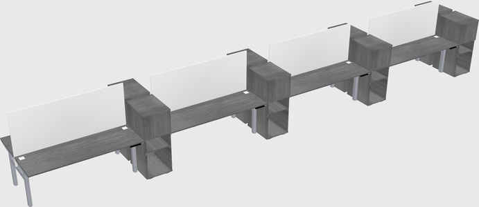 Shared electric desk + cabinet