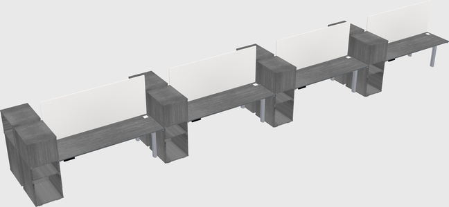 Shared electric desk + cabinet