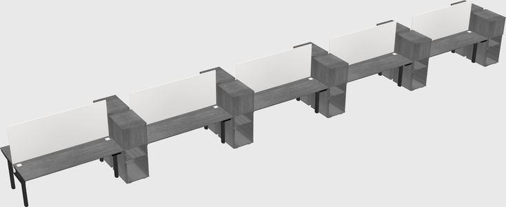 Shared electric desk + cabinet