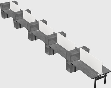 Shared electric desk + cabinet