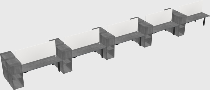 Shared electric desk + cabinet