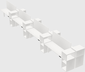 Shared electric desk + cabinet