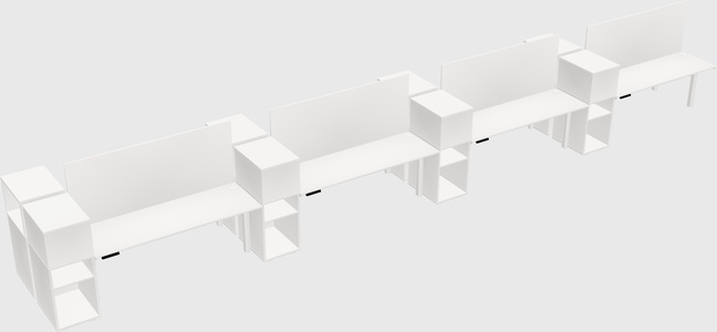Shared electric desk + cabinet