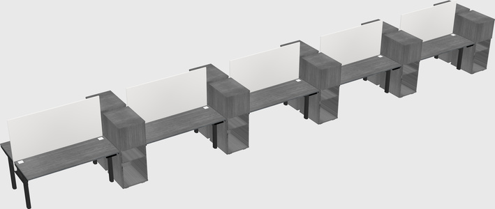 Shared electric desk + cabinet