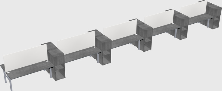 Shared electric desk + cabinet