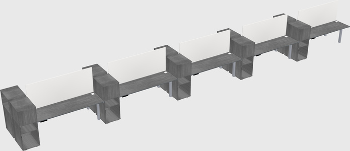 Shared electric desk + cabinet