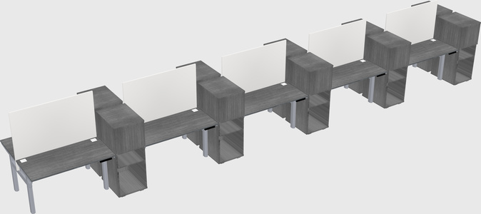 Shared electric desk + cabinet