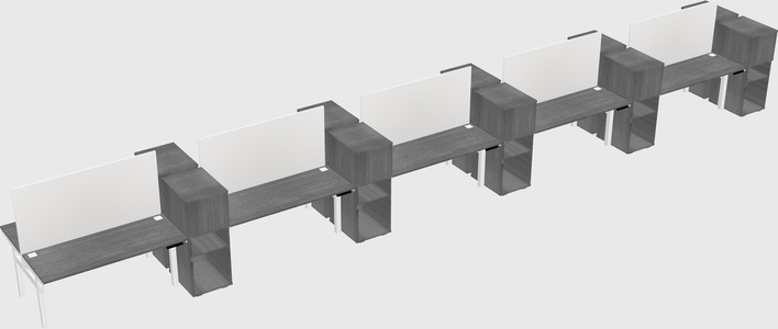 Shared electric desk + cabinet