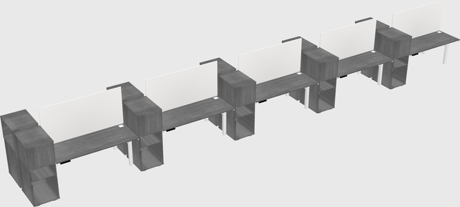 Shared electric desk + cabinet