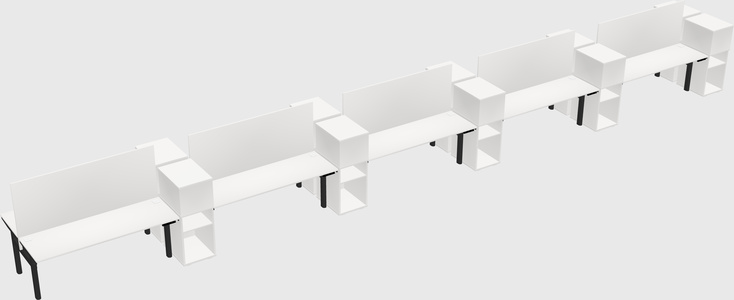Shared electric desk + cabinet