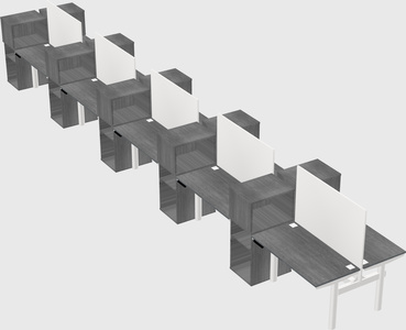 Shared electric desk + cabinet