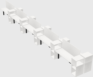 Shared electric desk + cabinet