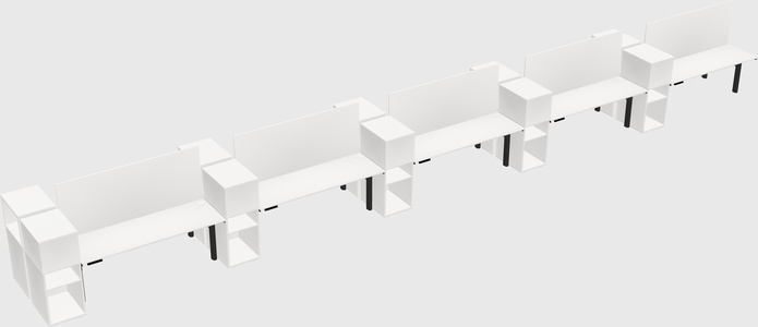 Shared electric desk + cabinet
