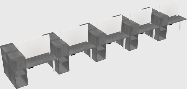 Shared electric desk + cabinet
