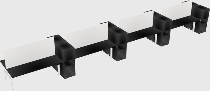 Shared electric desk + cabinet